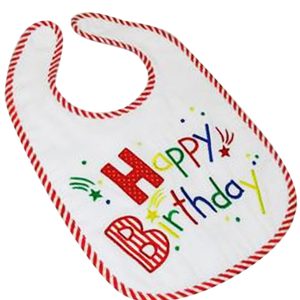 Happy Birthday Bib Red by Kate Finn Australia