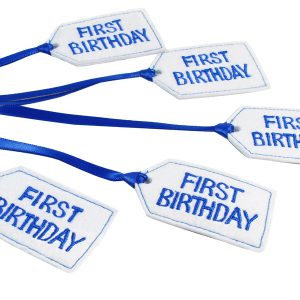 First Birthday Felt Gift Tag Royal by Kate Finn Australia