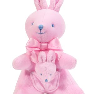 Kangaroo Baby Toy Pink Velvet Designed by Kate Finn Australia