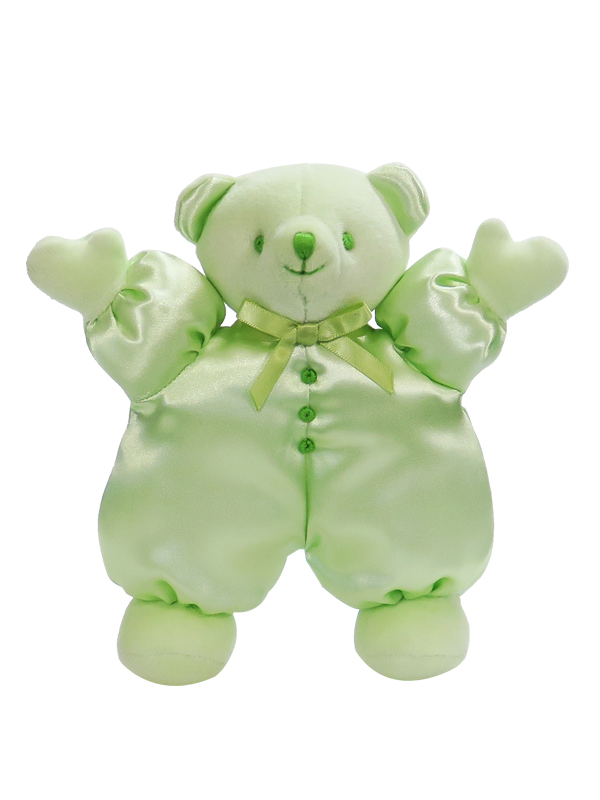Apple Satin Puff Bear Baby Toy