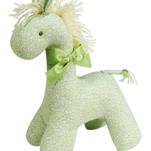 Green Swirls Horse Baby Toy by Kate Finn Australia
