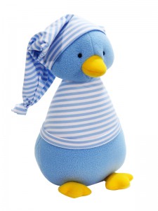 Penguin Baby Toy Blue Stripe by Kate Finn Australia