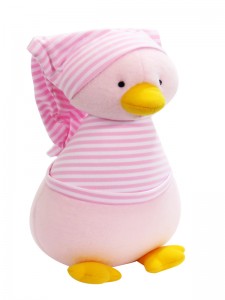 Penguin Baby Toy Pink Stripe by Kate Finn Australia