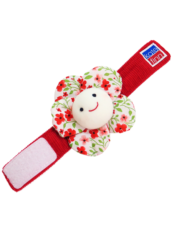 Poppy Flower Wrist Rattle Baby Toy by Kate Finn Australia