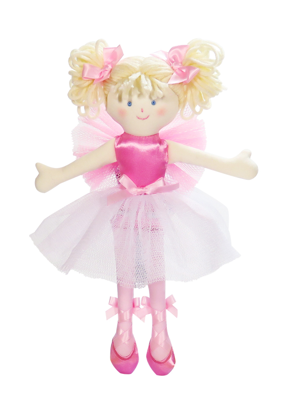 Pink Satin Fairy 24cm Rag Doll