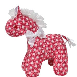 Red Sun Tiles Mini Horse Baby Toy by Kate Finn Australia