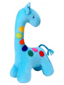 Dotty Giraffe Baby Toy Aqua by Kate Finn