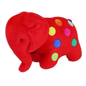 Red Dotty Elephant Baby Toy by Kate Finn