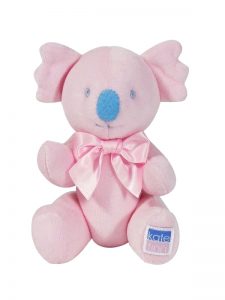 Pink Velvet Koala Baby Toy Designed by Kate Finn Australia