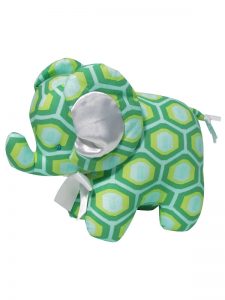 Green Honeycomb Elephant Baby Toy by Kate Finn Australia
