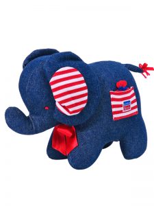 Denim Elephant Baby Toy By Kate Finn Australia
