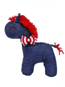 Denim Mini Horse Baby Toy by Kate Finn Australia