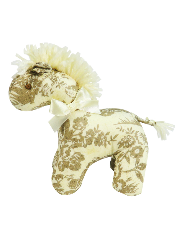 Antique Toile Mini Horse Baby Toy by Kate Finn Australia