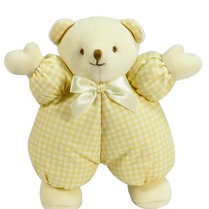 Caramel Check Puff Bear Baby Toy