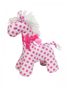 White Pink Dot Horse Baby Toy by Kate Finn Australia