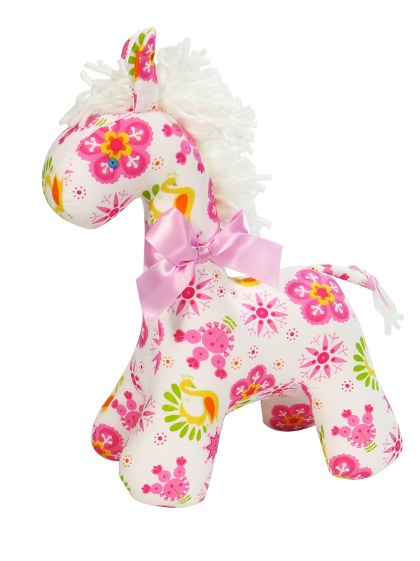 Pink Snowflake Horse Baby Toy by Kate Finn Australia