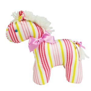 Peach Stripe Mini Horse Baby Toy by Kate Finn Australia