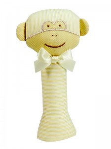 Caramel Monkey Baby Rattle by Kate Finn Australia