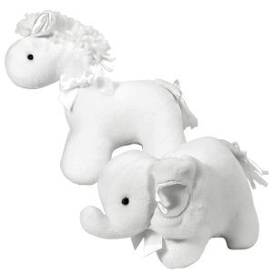 Ivory Velvet Mini Elephant Baby Toy