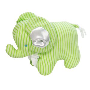 Lime Ticking Elephant Baby Toy by Kate Finn Australia