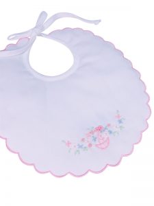 Baby Bib Floral Basket Designed by Kate Finn