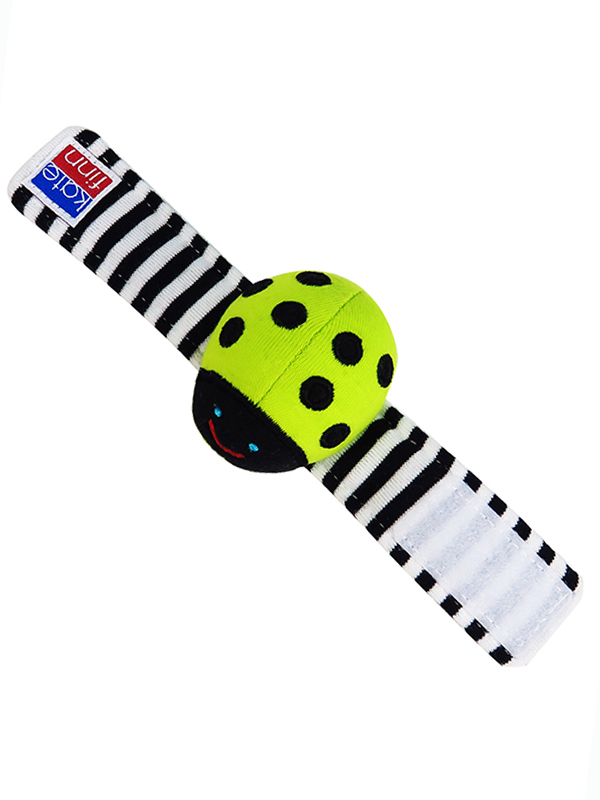Lime Beetle Wrist Rattle Baby Toy by Kate Finn Australia