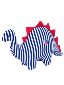 Navy Stripe Dinosaur Baby Toy by Kate Finn Australia