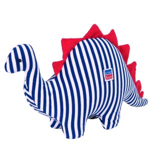 Navy Stripe Dinosaur Baby Toy by Kate Finn Australia