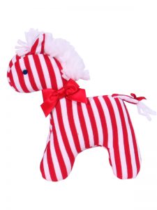 Red Stripe Mini Horse Baby Toy by Kate Finn Australia