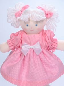 Mini Dottie 21cm Rag Doll Pink by Kate Finn