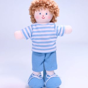 Mini Jim 21cm rag Doll Designed and Sold by Kate Finn Australia