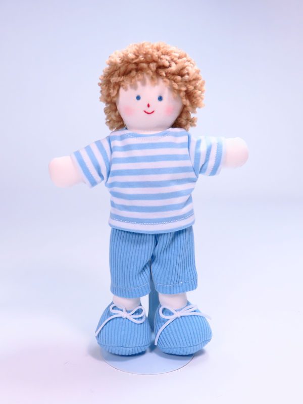 Mini Jim 21cm rag Doll Designed and Sold by Kate Finn Australia