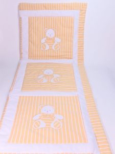 Yellow Bear Cot Quilt by Kate Finn