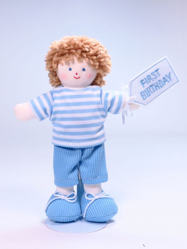 Mini Jim 21cm Rag Doll First Birthday by Kate Finn Australia
