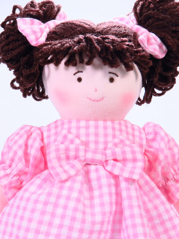 Sweetie 28cm Rag Doll Brunette Designed And Sold By Kate Finn Australia