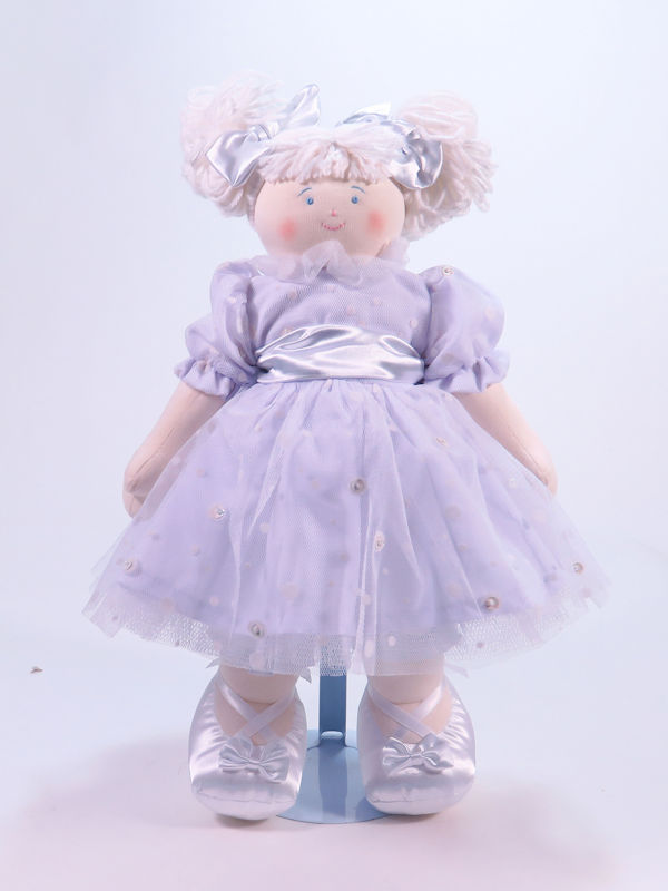 Sequins 39cm Rag Doll White