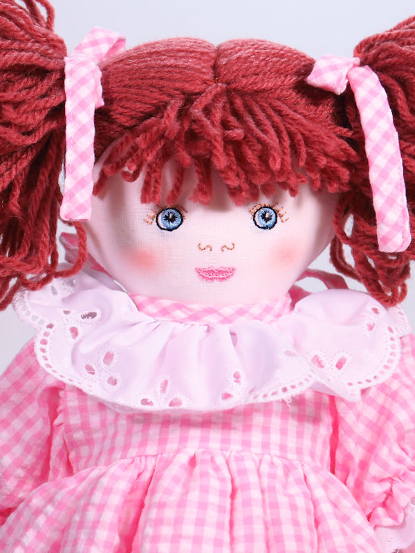 Mary Anne 39cm Awake Asleep Rag Doll Auburn Sold by Kate Finn